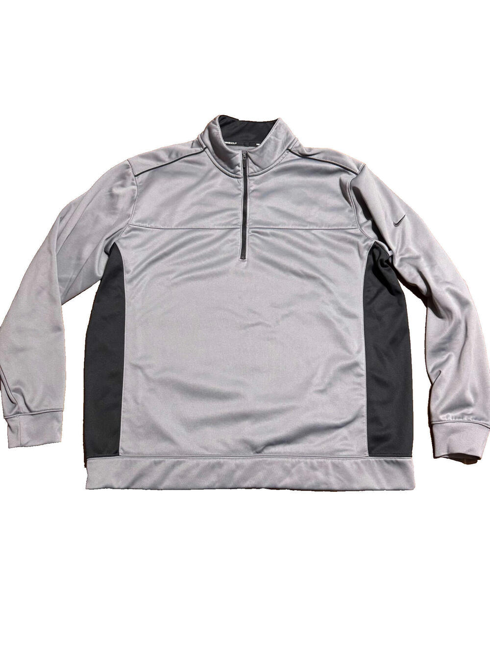 Nike Pullover Mens XL Gray Golf Therma Fit Tour Performance Quarter Zip Pullover